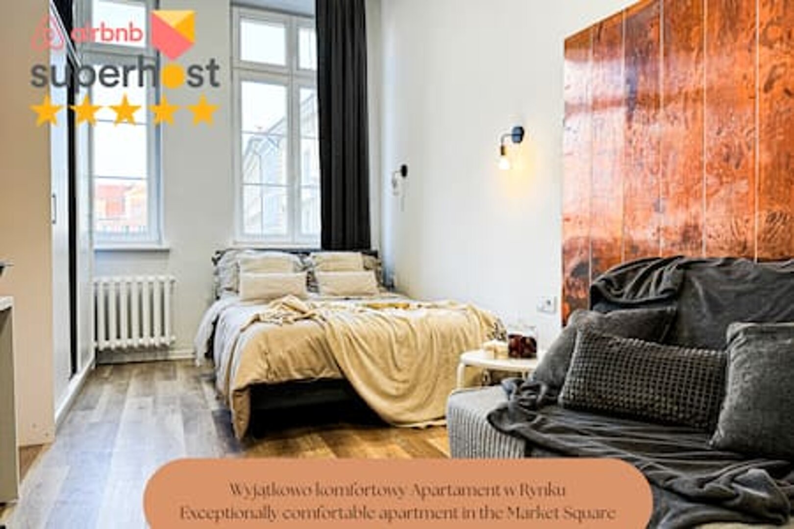 Centrum, 1min spacer do Rynku! Stylowa kuchnia M2